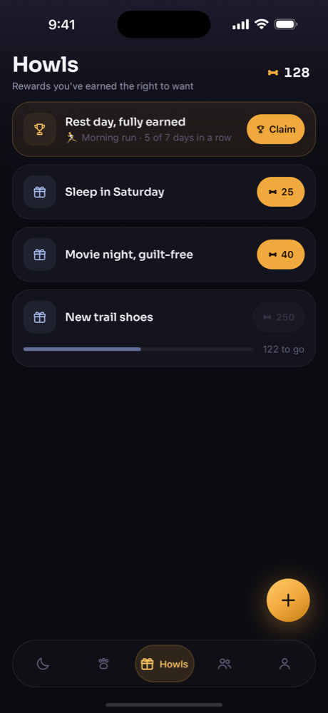 Howls โ rewards, including one earned by a streak